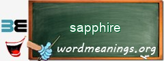 WordMeaning blackboard for sapphire